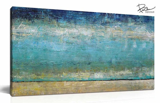 BWA114 アートパネル 水辺の抽象 100x50cm 抽象画 絵画 和モダン 和風 壁掛け アート 北欧 海 青