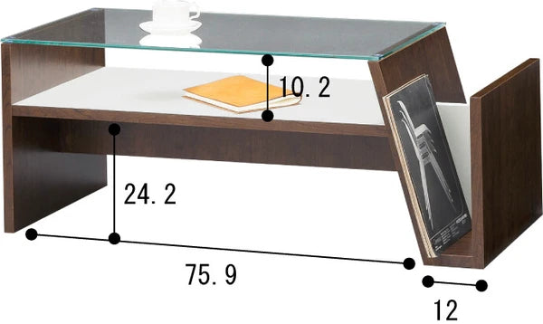 テーブル センターテーブル ローテーブル ガラステーブル リビングテーブル 幅90　モカ センターテーブル