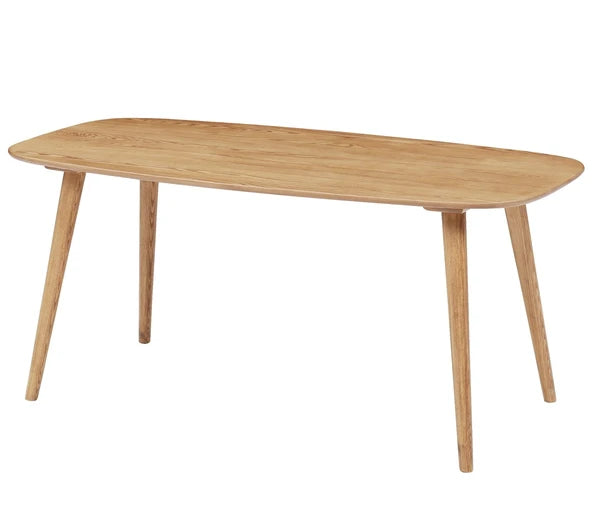 アッシュ無垢材のすっきりとした楕円形ダイニング＜ienowa/160食堂テーブル コクリコ＞